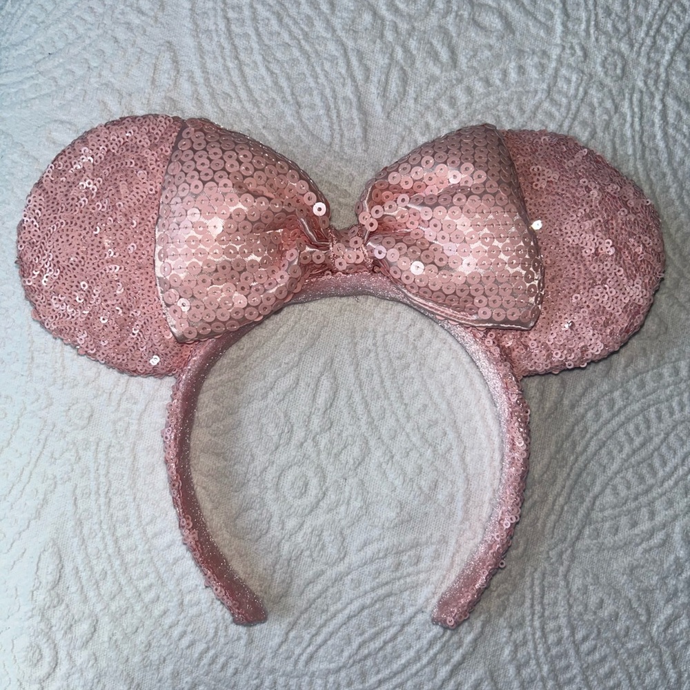 Pink Sequin Minnie Mouse Ears